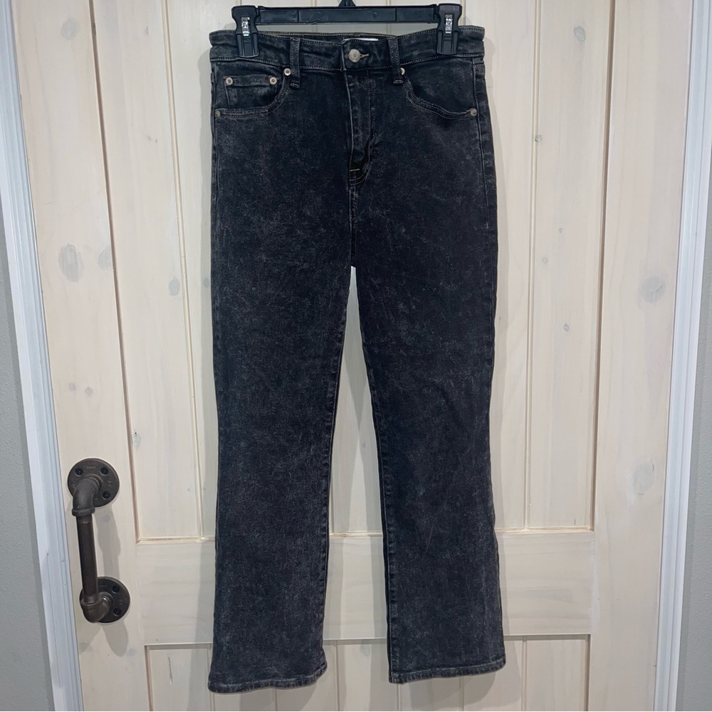 Pistola Anthropologie Black Acid Wash Jeans
